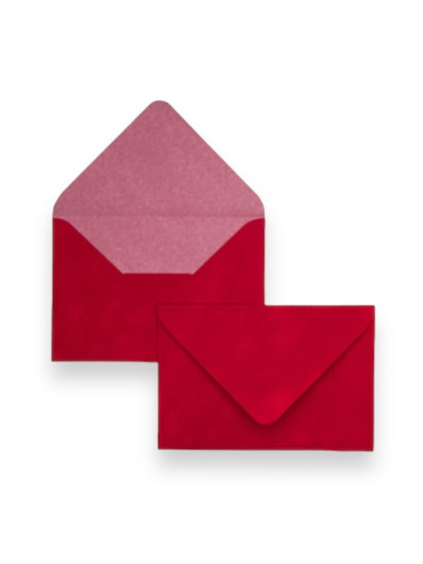 Оксамитовий конверт Red Peony (червоний), 11х16.4 см для А6