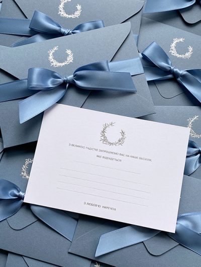 Запрошення вінок Dusty blue