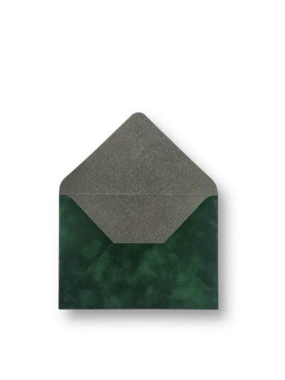 Конверт оксамитовий. Колір Forest. Розмір 15.5х21.5 см.