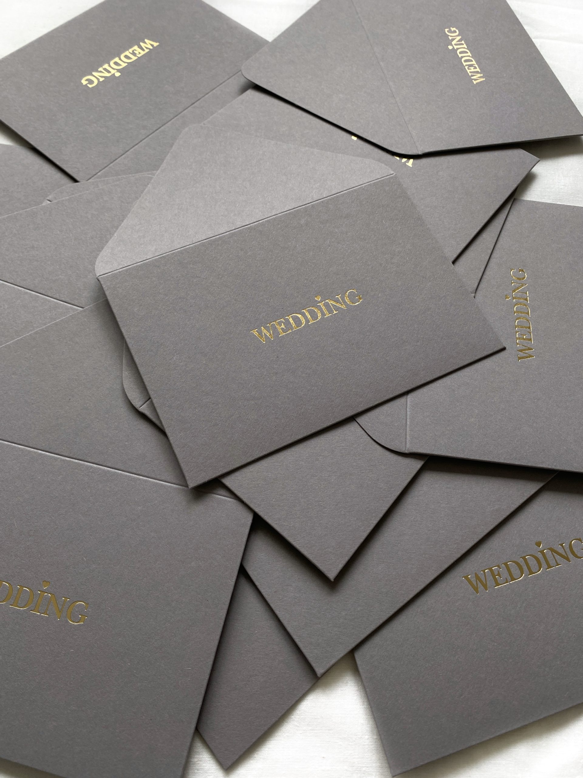 Конверт Dark gray з тисненням wedding для А6