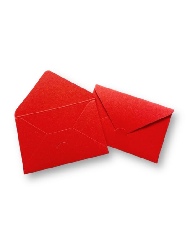 Матовий конверт з розрізом Red (червоний), 10х7 см
