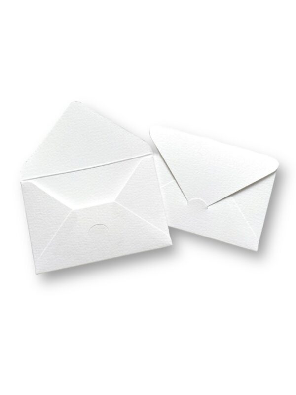 Матовий конверт з розрізом Friable White (білий), 10х7 см