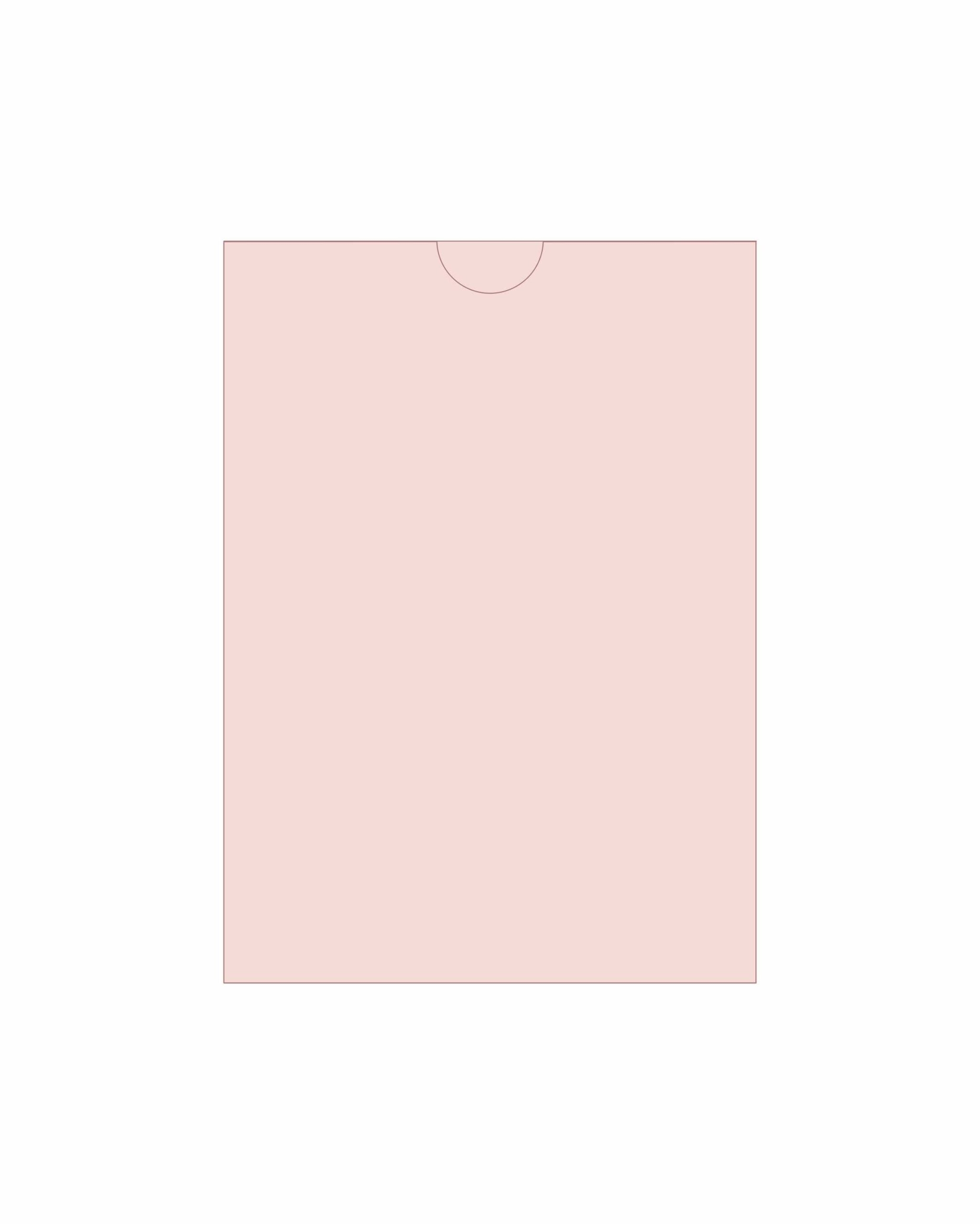 Конверт прямокутна кишенька Pink nude. Розмір 10.9х15.2 для картки А6