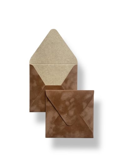 Конверт оксамитовий квадратний. Колір Texas. Розмір 13.5х13.5 см.