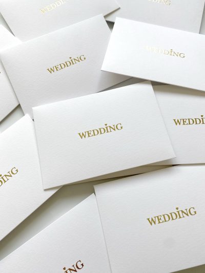 Конверт білий матовий з тисненням wedding для А6