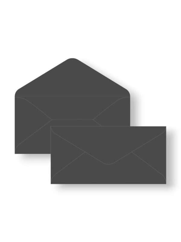 Матовий конверт Black (чорний), 11х22 см
