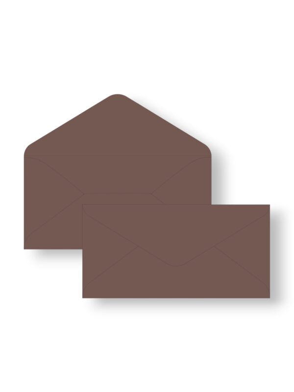 Матовий конверт Chocolate (коричневий), 11х22 см