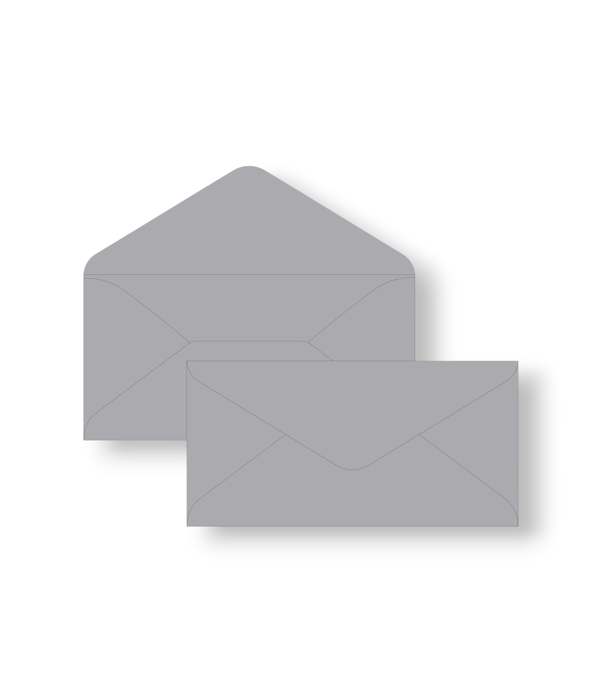 Конверт матовий. Колір Dark gray. Розмір 11х22 см. Євро.