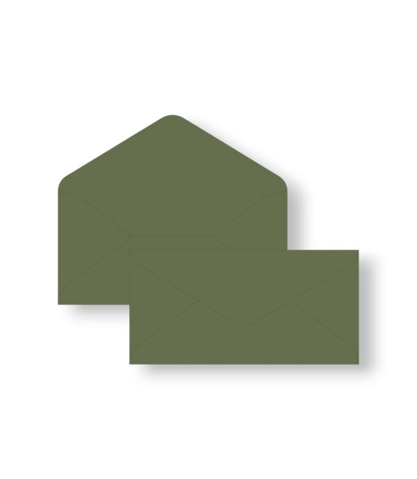 Матовий конверт Khaki (зелений), 11х22 см