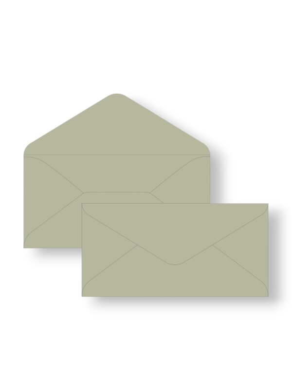 Матовий конверт Olive (оливковий), 11х22 см