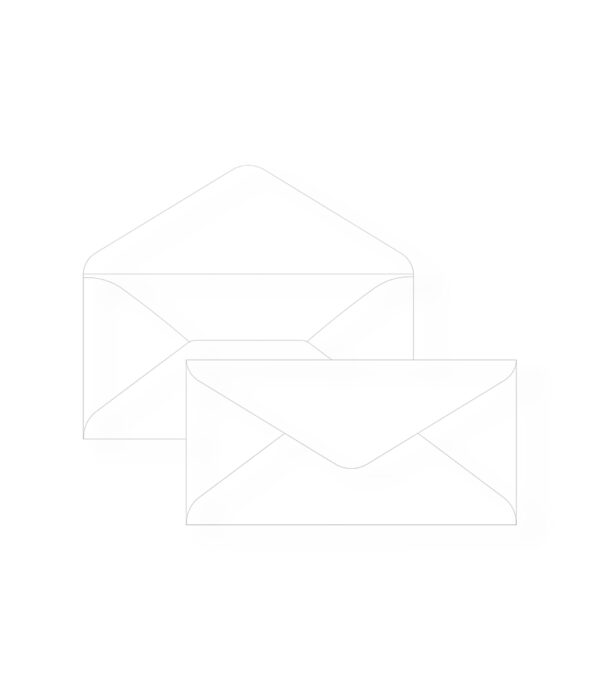 Матовий конверт Natural rough (білий), 11х22 см
