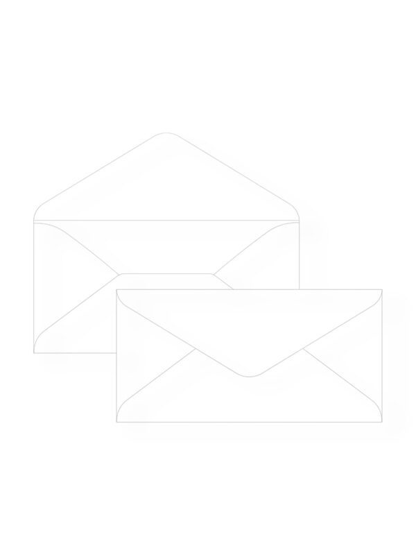 Матовий конверт Natural rough (білий), 11х22 см